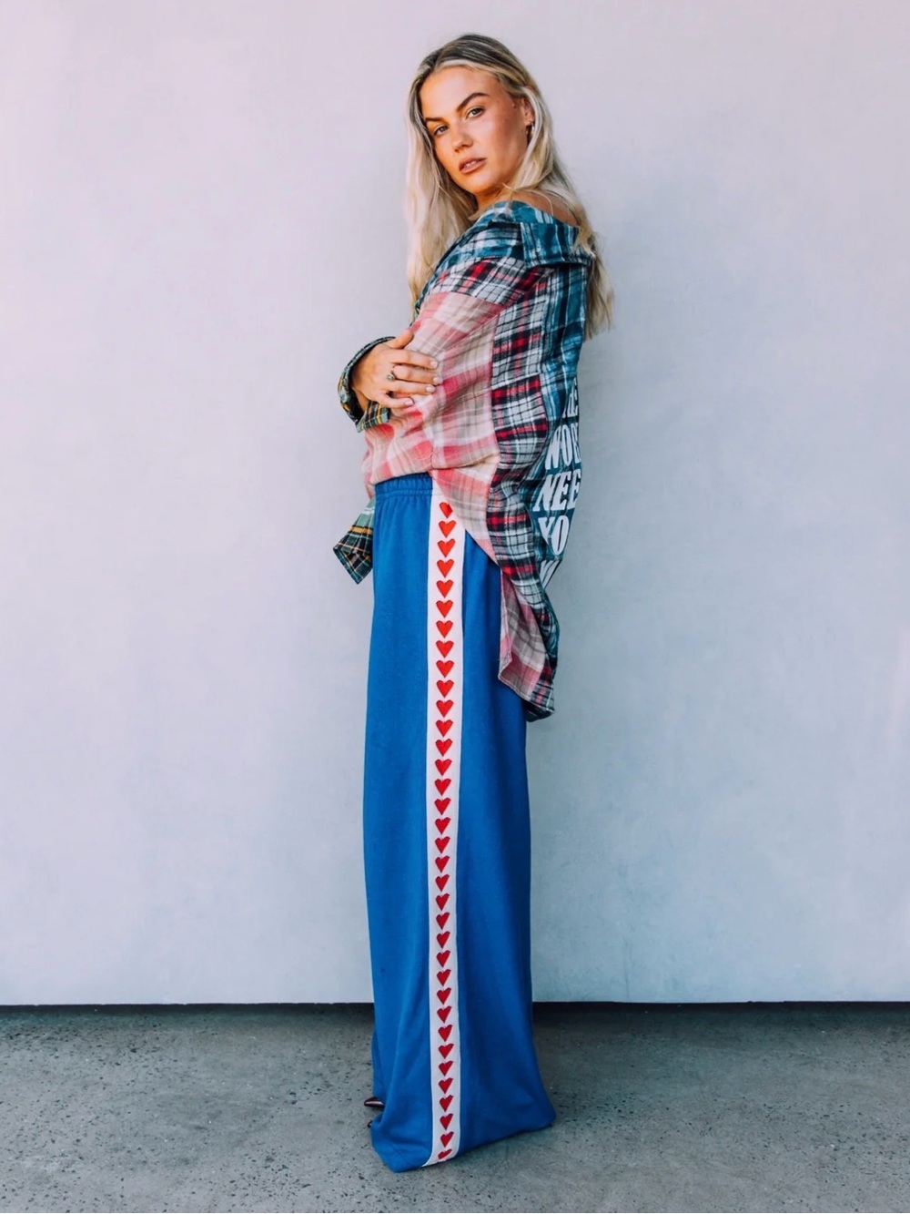 SAbbi THE RAVING HEARTS PANTS - BLUE